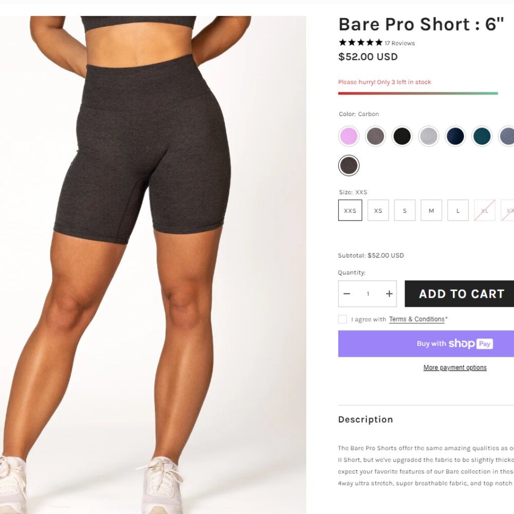 P'tula Women's Athletic Shorts - Carbon